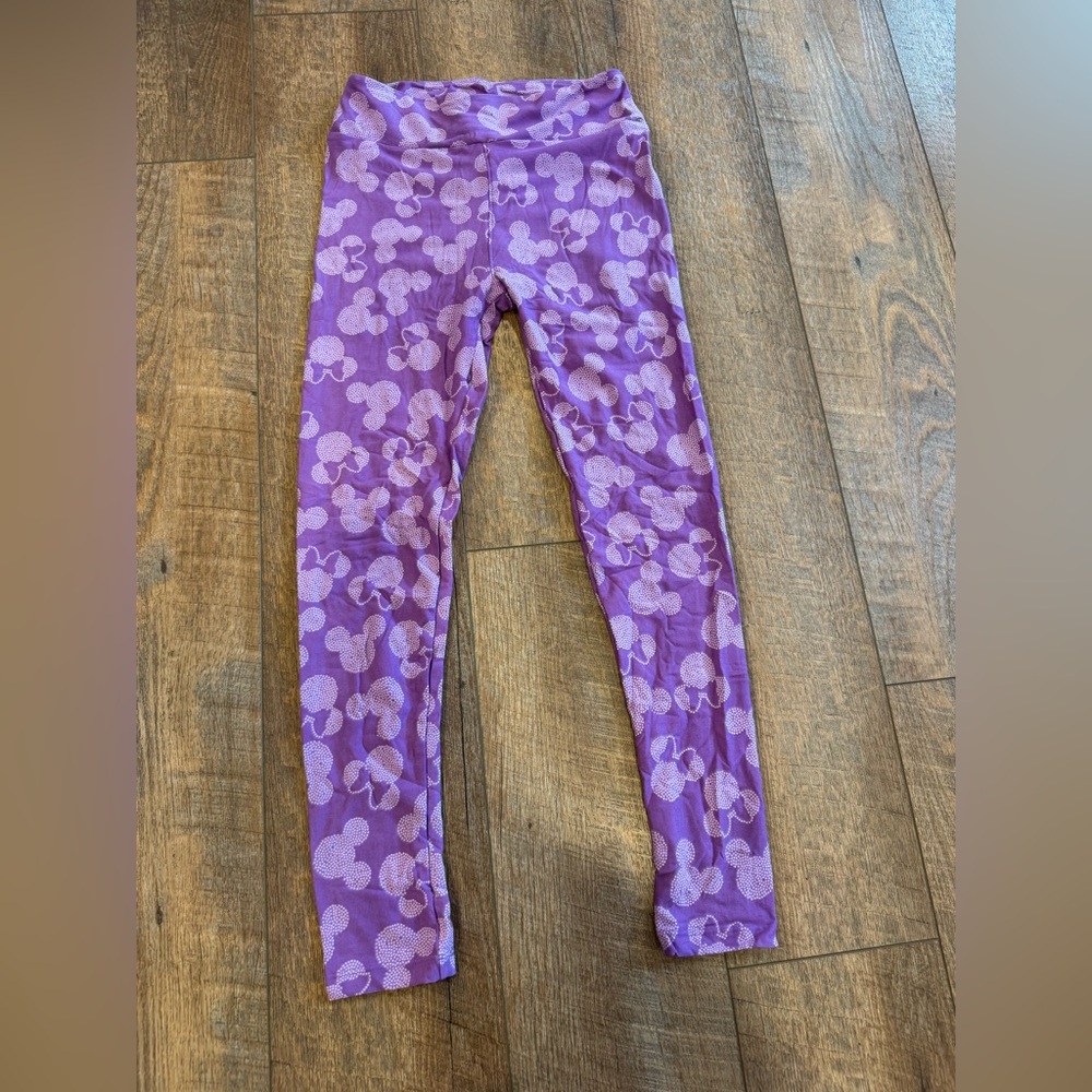 New LuLaRoe Women Leggings Purple Minnie Mouse, Disney Size One Size